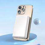 Baterie externa magnetica Wireless Dudao K14S, 5000mAh, 20W, 1xUSB-C 1xUSB-A, Incarcare Wireless 15W, Alb 6 - lerato.ro