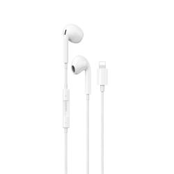 Casti audio cu microfon Dudao X14PROL-W1, In-ear, Control pe fir, Lightning, Lungime cablu 1.2m, Alb