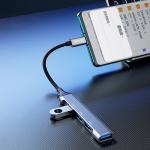 Adaptor HUB 4-in-1 Dudao A16T, USB-C - 3x USB 2.0, 1x USB 3.0, Gri 9 - lerato.ro