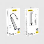 Adaptor HUB 4-in-1 Dudao A16T, USB-C - 3x USB 2.0, 1x USB 3.0, Gri 8 - lerato.ro