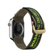 Curea textila DuxDucis Nylon Outdoor compatibila cu Apple Watch 4/5/6/7/8/SE/Ultra 42/44/45/49mm Verde/Negru