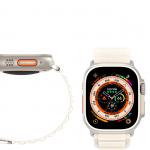 Curea textila DuxDucis Sports GS compatibila cu Apple Watch 4/5/6/7/8/SE/Ultra 42/44/45/49mm White 3 - lerato.ro