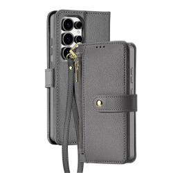 Husa DuxDucis Lawa Leather MagSafe compatibila cu Samsung Galaxy S25 Ultra Gray
