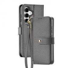 Husa DuxDucis Lawa Leather MagSafe compatibila cu Samsung Galaxy S25 Gray