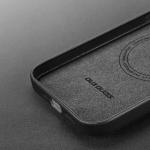 Carcasa DuxDucis GRIT Leather compatibila cu iPhone 14 Pro, MagSafe, Negru