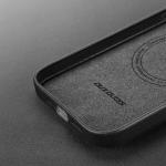 Carcasa DuxDucis GRIT Leather compatibila cu iPhone 14, Compatibila MagSafe, Negru