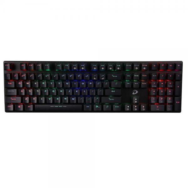 Tastatura gaming mecanica Dareu EK810 cu fir de 1.8m, conexiune USB, iluminat RGB, Switch-uri Red, Negru 1 - lerato.ro