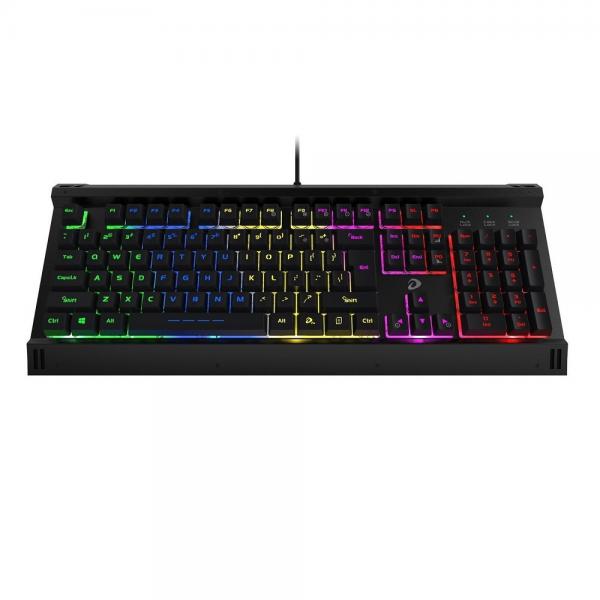 Tastatura gaming mecanica Dareu LK145 cu fir de 1.8m, conexiune USB, iluminat RGB, Negru