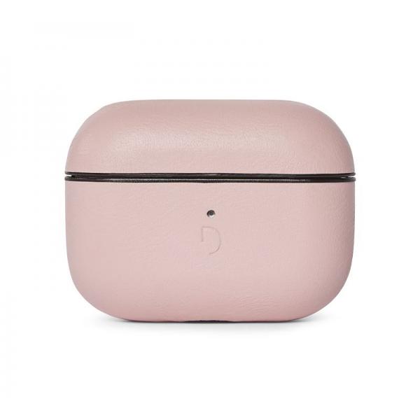 Carcasa din piele naturala Decoded AirCase compatibila cu Apple AirPods 3 Pink 1 - lerato.ro