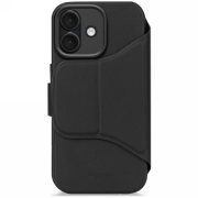 Carcasa flip cover Decoded Textured Silicone Detachable Wallet cu MagSafe compatibila cu iPhone 17, Negru