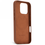 Carcasa Decoded Leather Backcover cu MagSafe compatibila cu iPhone 16 Pro, Maro 4 - lerato.ro