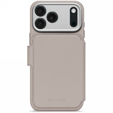 Carcasa Decoded Leather Detachable Wallet cu MagSafe compatibila cu iPhone 17 Pro Max, Gri