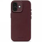 Carcasa Decoded Leather Backcover cu MagSafe compatibila cu iPhone 17, Dark Ruby 2 - lerato.ro
