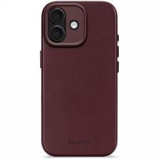 Carcasa Decoded Leather Backcover cu MagSafe compatibila cu iPhone 17, Dark Ruby