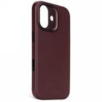 Carcasa Decoded Leather Backcover cu MagSafe compatibila cu iPhone 17, Dark Ruby 3 - lerato.ro