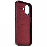 Carcasa Decoded Leather Backcover cu MagSafe compatibila cu iPhone 17, Dark Ruby 4 - lerato.ro