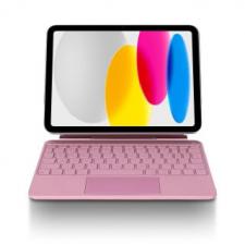 Husa cu tastatura Decoded Magnetic Keyboard compatibila cu iPad 10.9 inch 2022 / iPad 11 inch 2025, Functie de suport, USB-C, Roz