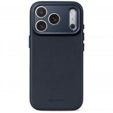 Husa Decoded Leather Backcover cu MagSafe compatibila cu iPhone 18 Pro / 17 Pro, Navy Blue