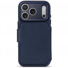 Husa flip cover Decoded Leather Detachable Wallet cu MagSafe compatibila cu iPhone 18 Pro / 17 Pro, Navy Blue