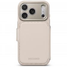 Husa flip cover Decoded Leather Detachable Wallet cu MagSafe compatibila cu iPhone 18 Pro / 17 Pro, Taupe