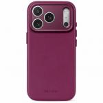 Husa Decoded Leather Backcover cu MagSafe compatibila cu iPhone 18 Pro / 17 Pro, Burgundy 3 - lerato.ro