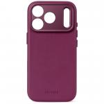 Husa Decoded Leather Backcover cu MagSafe compatibila cu iPhone 18 Pro / 17 Pro, Burgundy 12 - lerato.ro