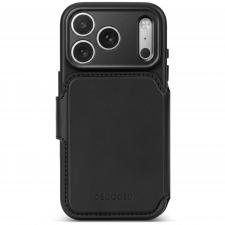 Husa flip cover Decoded Leather Detachable Wallet cu MagSafe compatibila cu iPhone 18 Pro / 17 Pro, Negru