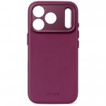 Husa Decoded Leather Backcover cu MagSafe compatibila cu iPhone 18 Pro Max / 17 Pro Max, Burgundy 10 - lerato.ro