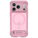 Husa Decoded AntiMicrobial Hybrid Stand Backcover cu MagSafe compatibila cu iPhone 18 Pro Max / 17 Pro Max, Clear Pink 2 - lerato.ro