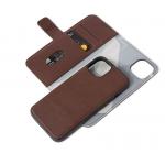 Husa din piele naturala Decoded Detachable Wallet MagSafe compatibila cu iPhone 13 Mini Brown 3 - lerato.ro