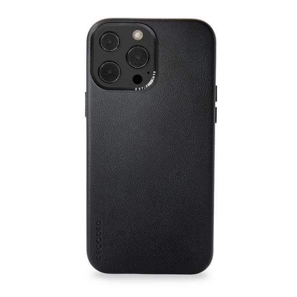 Carcasa din piele naturala Decoded BackCover MagSafe compatibila cu iPhone 13 Pro Max Black 1 - lerato.ro