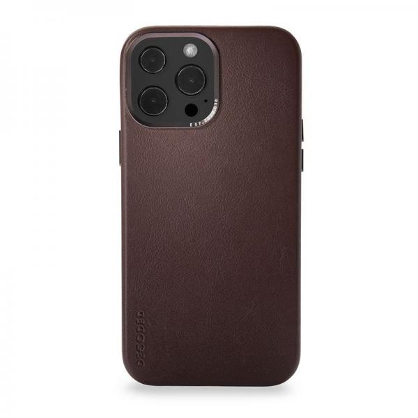 Carcasa din piele naturala Decoded BackCover MagSafe compatibila cu iPhone 13 Pro Brown