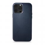 Carcasa din piele naturala Decoded BackCover MagSafe compatibila cu iPhone 13 Pro Navy Blue 2 - lerato.ro