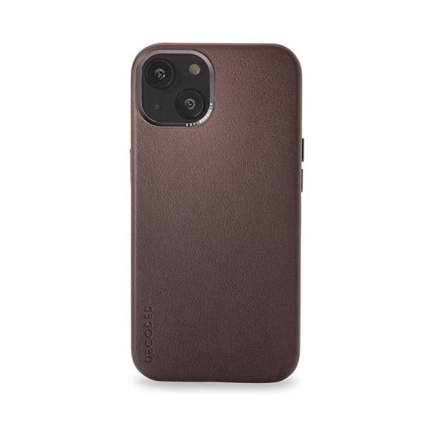 Carcasa din piele naturala Decoded BackCover MagSafe compatibila cu iPhone 13 Brown 1 - lerato.ro