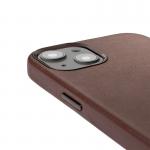 Carcasa din piele naturala Decoded BackCover MagSafe compatibila cu iPhone 13 Brown 5 - lerato.ro