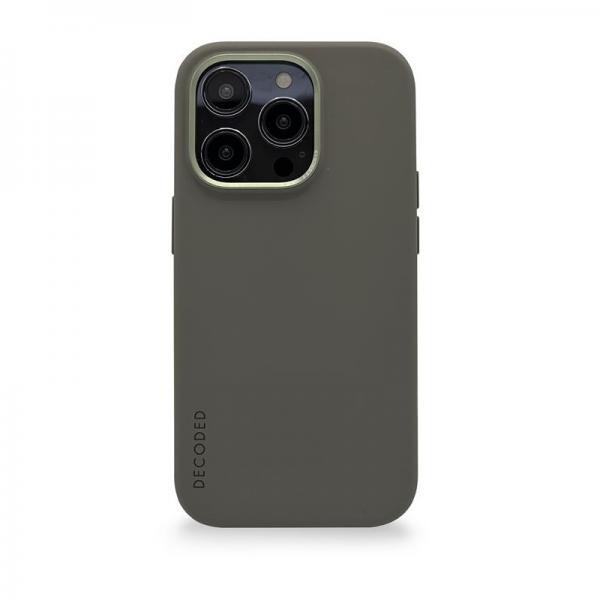 Carcasa Decoded Silicone BackCover MagSafe compatibila cu iPhone 14 Pro Max Olive