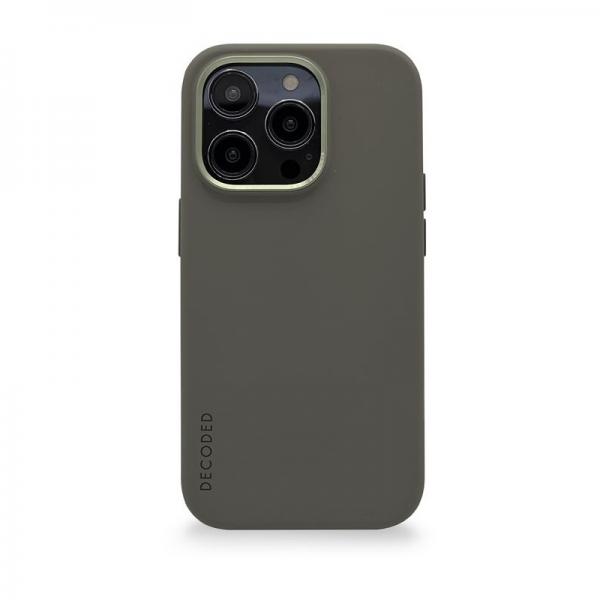 Carcasa Decoded Silicone BackCover MagSafe compatibila cu iPhone 14 Pro Olive