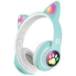 Casti audio bluetooth Defender Freemotion B585, Bluetooth 5.0, 400 mAh, Driver 40mm, Autonomie 8h, Verde / Alb 2 - lerato.ro