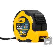Instrumente de masurat • Aparate de masurat digitale, Ruleta Deli Tools EDL3797Y cu autoblocare, pana la 5m/25mm, Galben, lerato.ro