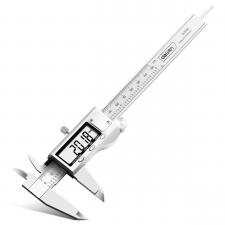 Instrumente de masurat • Aparate de masurat digitale, Subler Electronic Vernier Caliper Deli Tools EDL91150, 150mm, Silver, lerato.ro