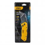 Cutter universal Deli Tools EDL018Z, 18mm, Galben 4 - lerato.ro
