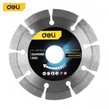Disc diamantat Deli Tools EDH-SQP125-E1, 125 x 22.2 mm, Viteza maxima 12250 rpm, Argintiu