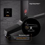 Birou gaming Diablo Chairs X-Mate 1400, 140 x 75  x 75 cm, Sarcina maxima 80kg, Suport casti, Negru 12 - lerato.ro