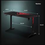 Birou gaming Diablo Chairs X-Mate 1400, 140 x 75  x 75 cm, Sarcina maxima 80kg, Suport casti, Negru 14 - lerato.ro