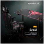 Birou gaming Diablo Chairs X-Mate 1400, 140 x 75  x 75 cm, Sarcina maxima 80kg, Suport casti, Negru 15 - lerato.ro