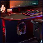 Birou gaming Diablo Chairs X-Mate 1400, 140 x 75  x 75 cm, Sarcina maxima 80kg, Suport casti, Negru 16 - lerato.ro