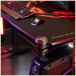 Birou gaming Diablo Chairs X-Mate 1400, 140 x 75  x 75 cm, Sarcina maxima 80kg, Suport casti, Negru 17 - lerato.ro