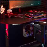 Birou de gaming Diablo Chairs X-Mate 1600, 160 x 75  x 75 cm, Sarcina maxima 80kg, Suport casti, Negru 15 - lerato.ro