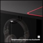 Birou de gaming Diablo Chairs X-Mate 1600, 160 x 75  x 75 cm, Sarcina maxima 80kg, Suport casti, Negru 9 - lerato.ro