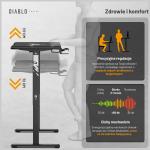 Birou electric Diablo Chairs X-Tensio 1400, 140 x 60  x 117 cm, Sarcina maxima 80kg, Inaltime ajustabila, Suport casti, Negru 14 - lerato.ro